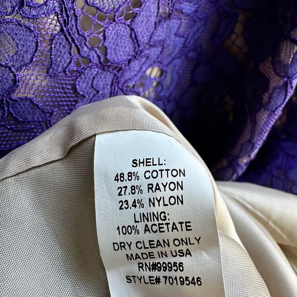 Shoshanna Lace Lisa Shift Dress in Amethyst - Picture 8 of 8